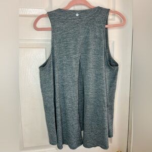 yogalicious Open Back Workout Tank Top Shirt Women’s X-Large Heather Green